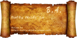 Baffy Abiáta névjegykártya